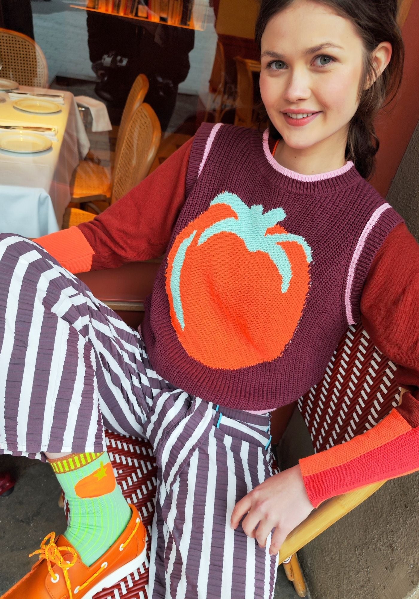 Gilet Pomodoro Borgogna