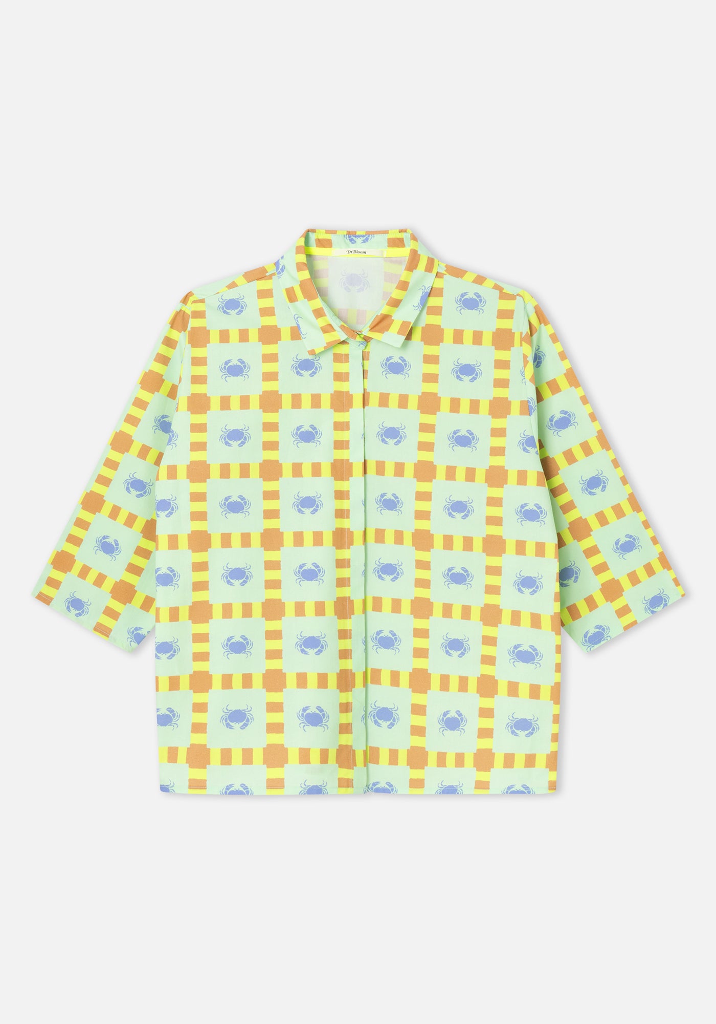 Camisa Gotas Cangrejos Verde