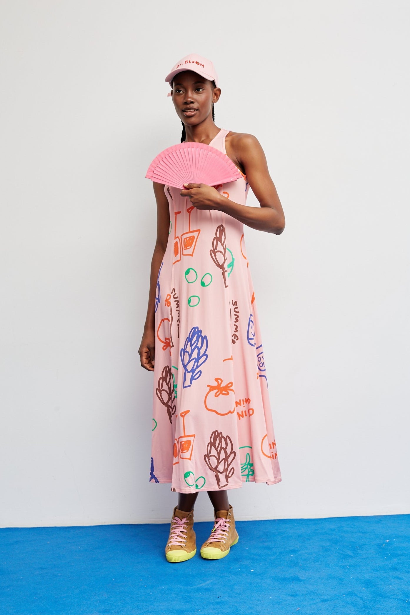 Rosa Crunch-Kleid
