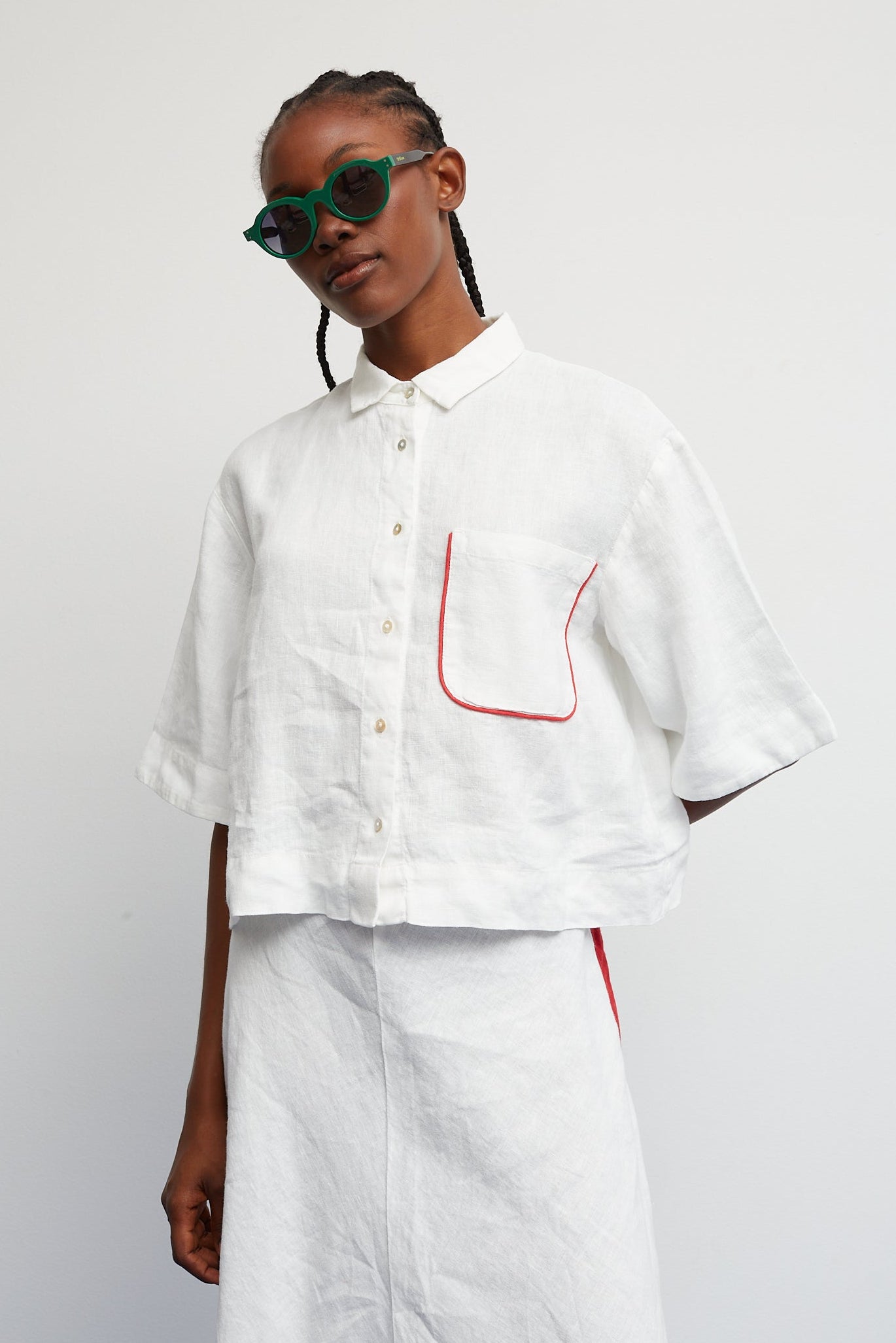 Chemise Cherry Blanche