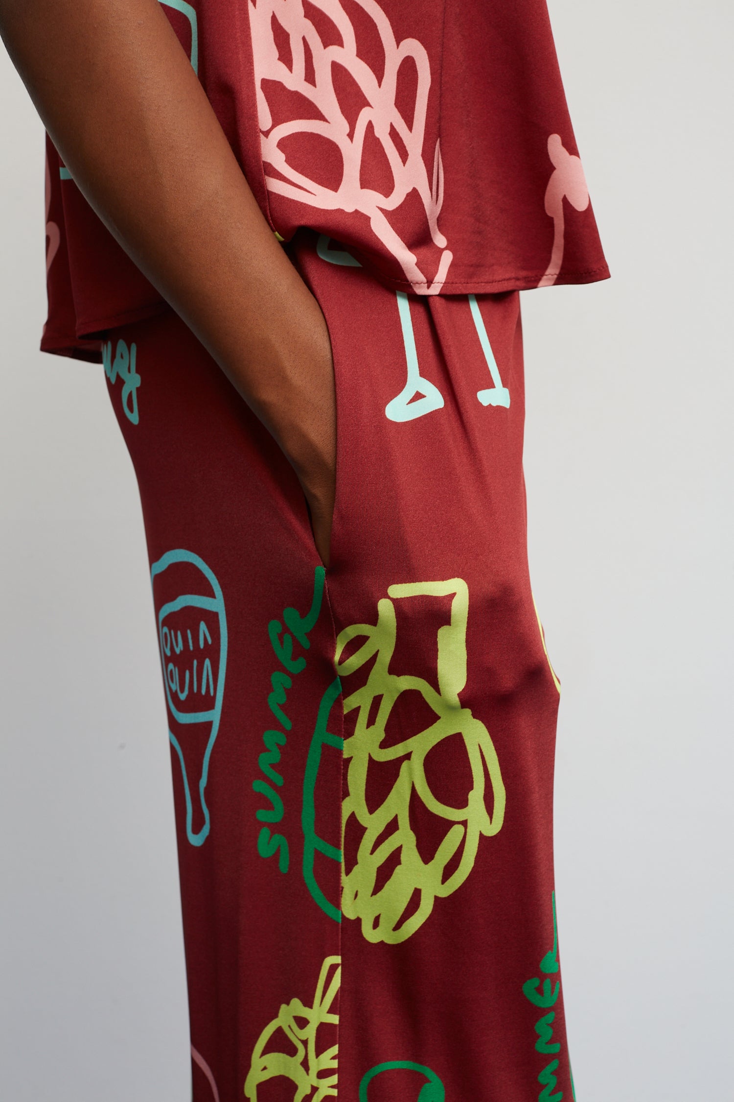Pantaloni Sunset Borgogna