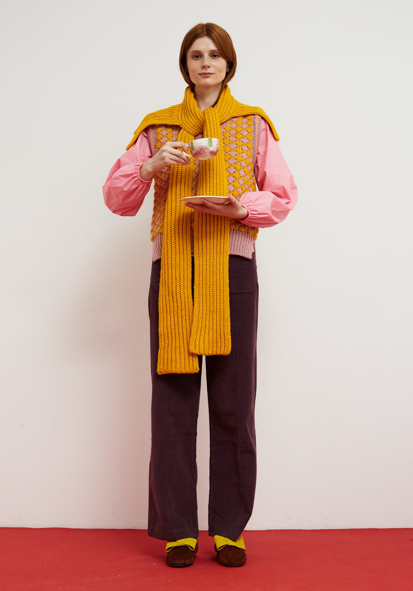 CrissCross Weste Rosa