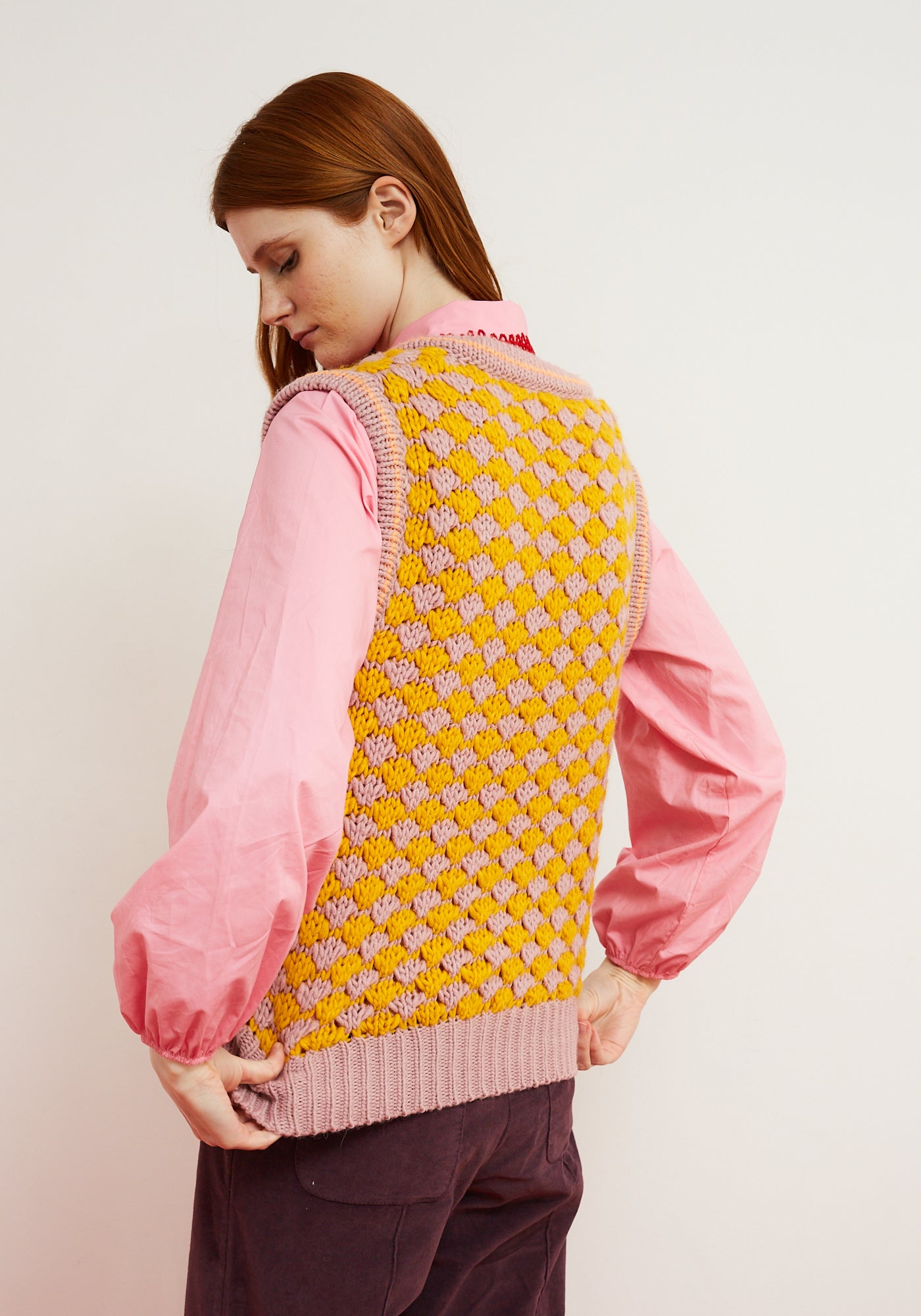 CrissCross Weste Rosa