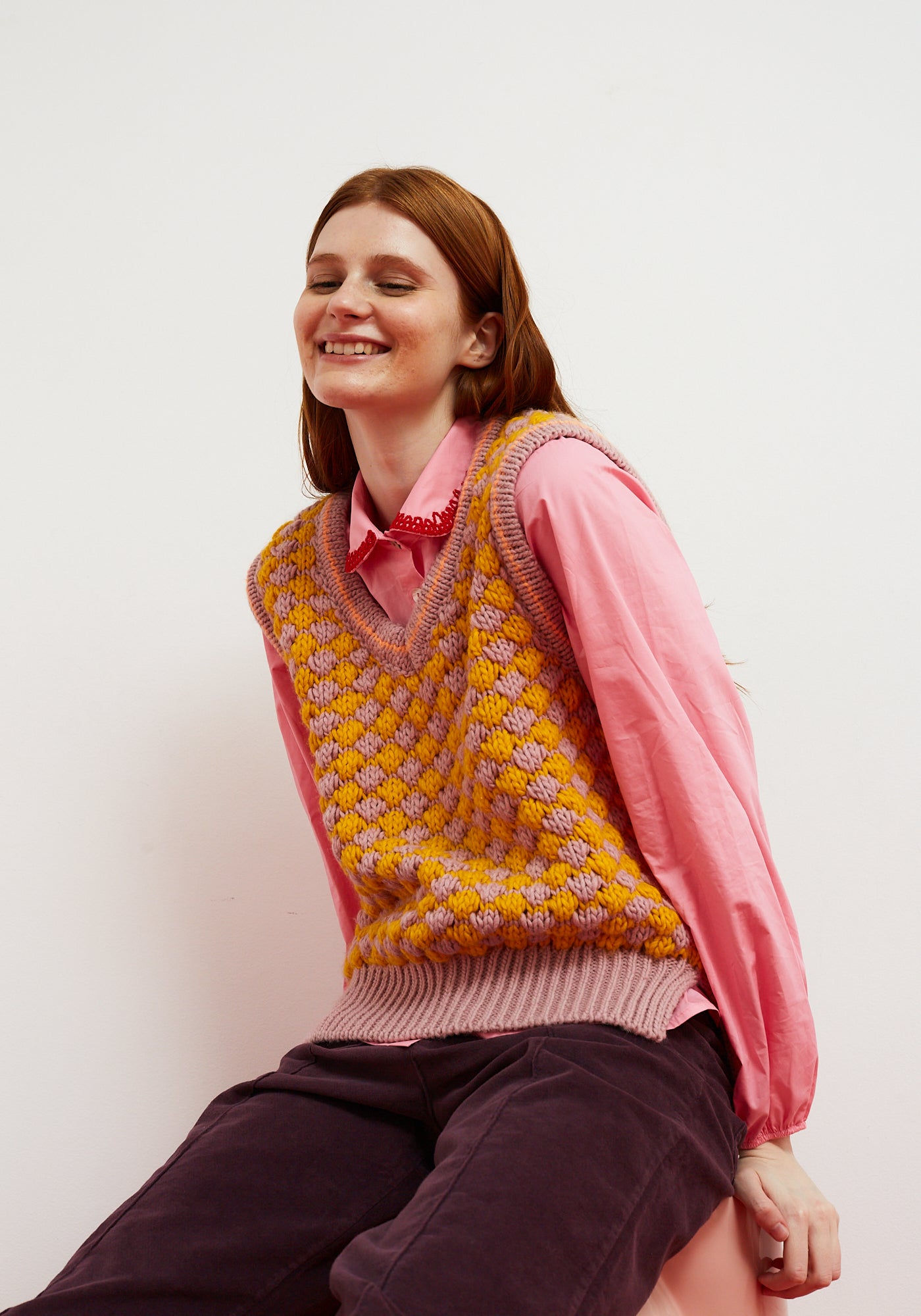 Gilet CrissCross Rosa