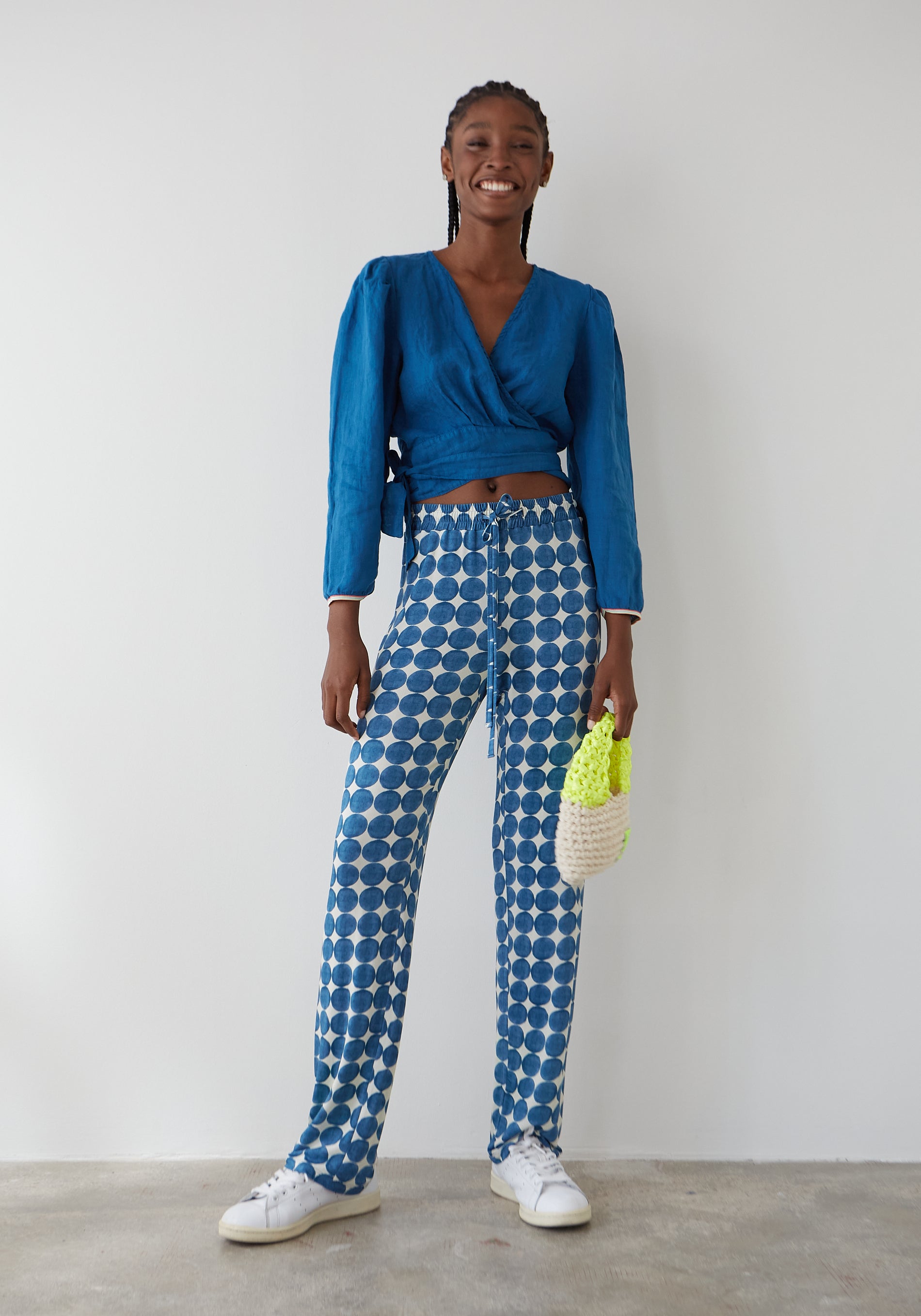 Blusa Capri Lino Azul