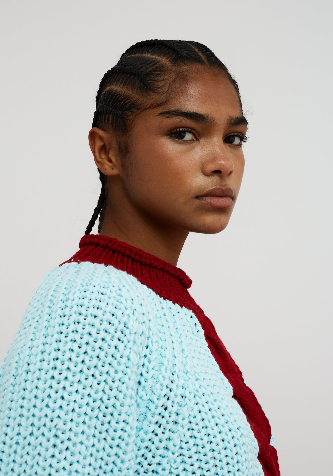 Braid Pullover Aquablau