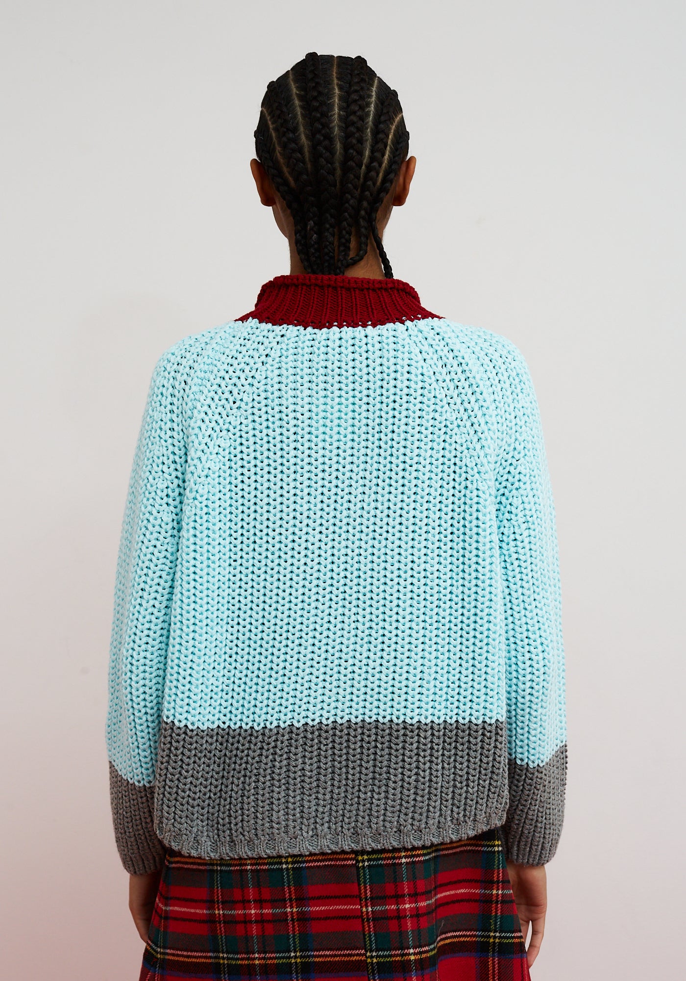 Braid Pullover Aquablau