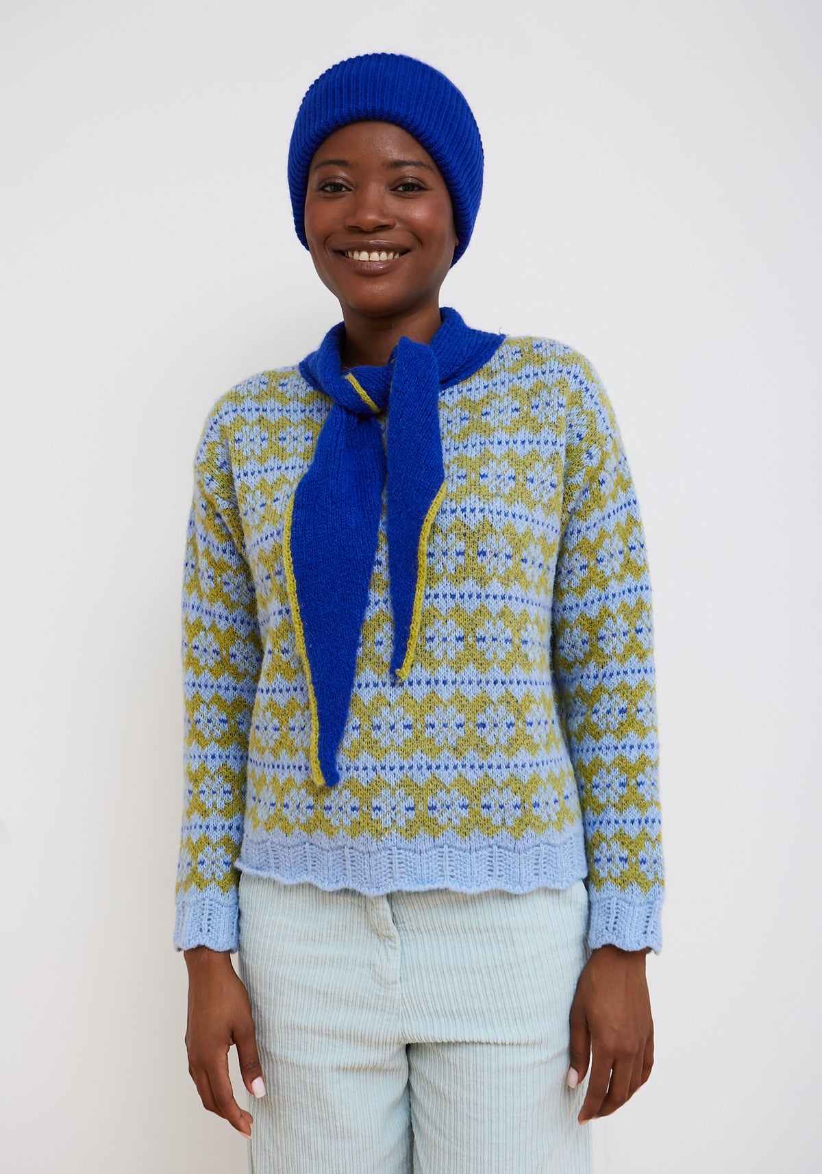 Cowboy Pullover Blau