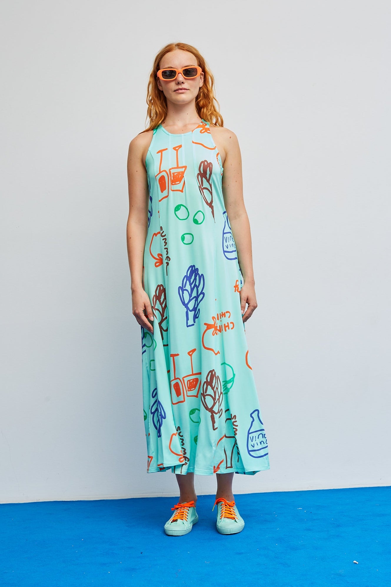 Aqua Crunch-Kleid