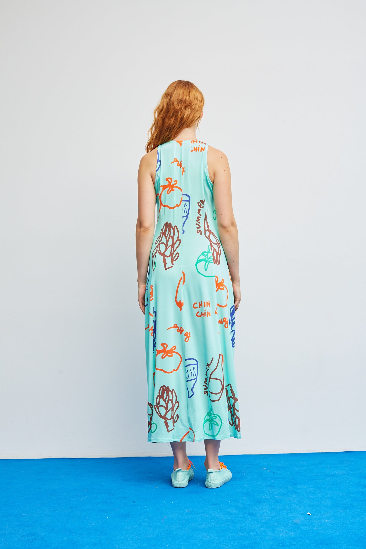 Aqua Crunch-Kleid