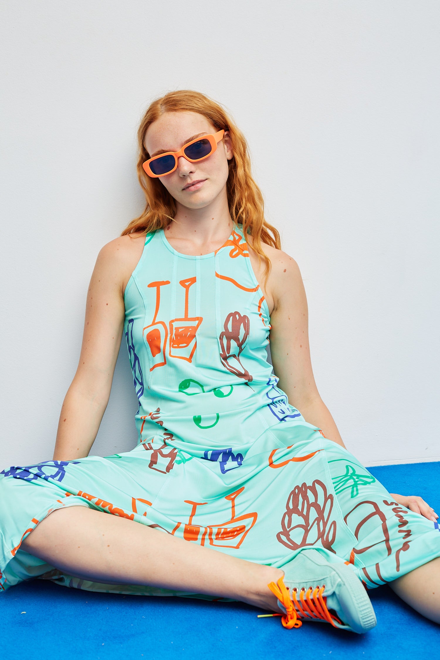 Aqua Crunch-Kleid