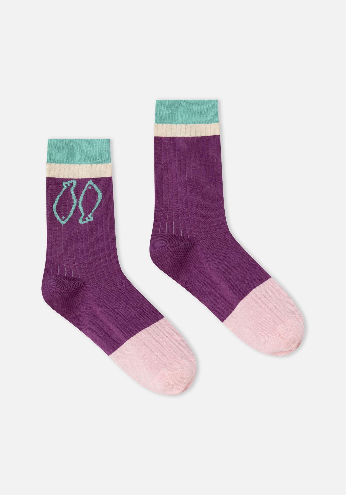 Eggplant Fish Socks