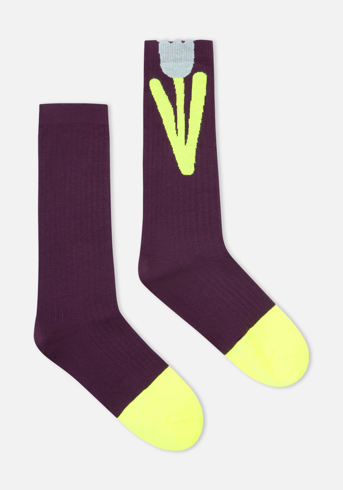 Eggplant Tulip Socks