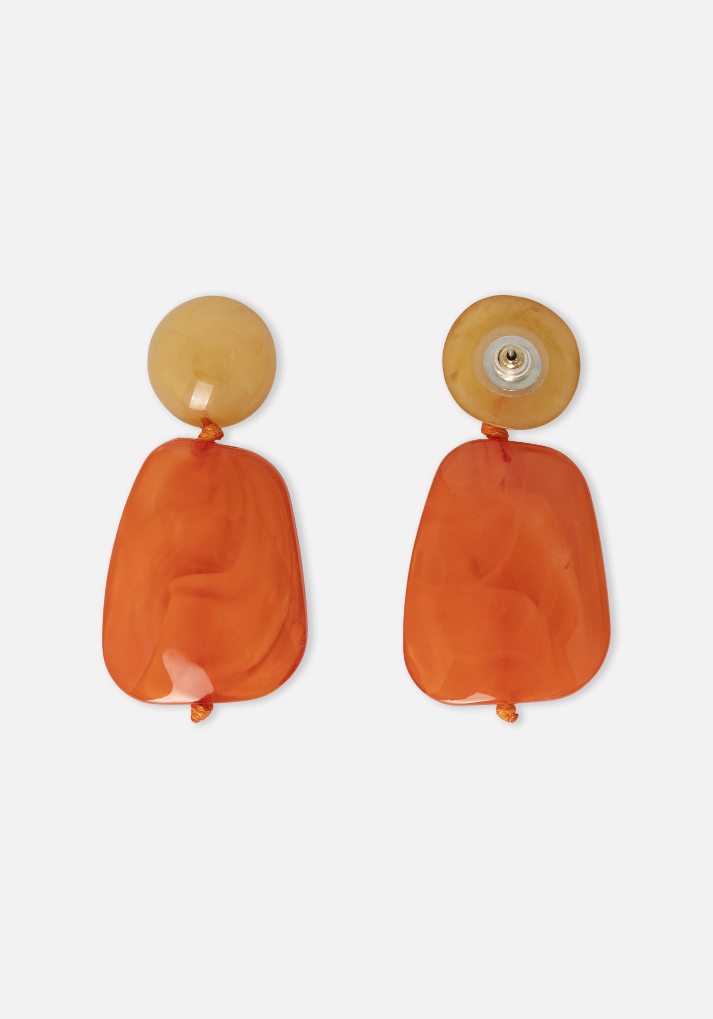 Boucle d'oreille Pierre Orange