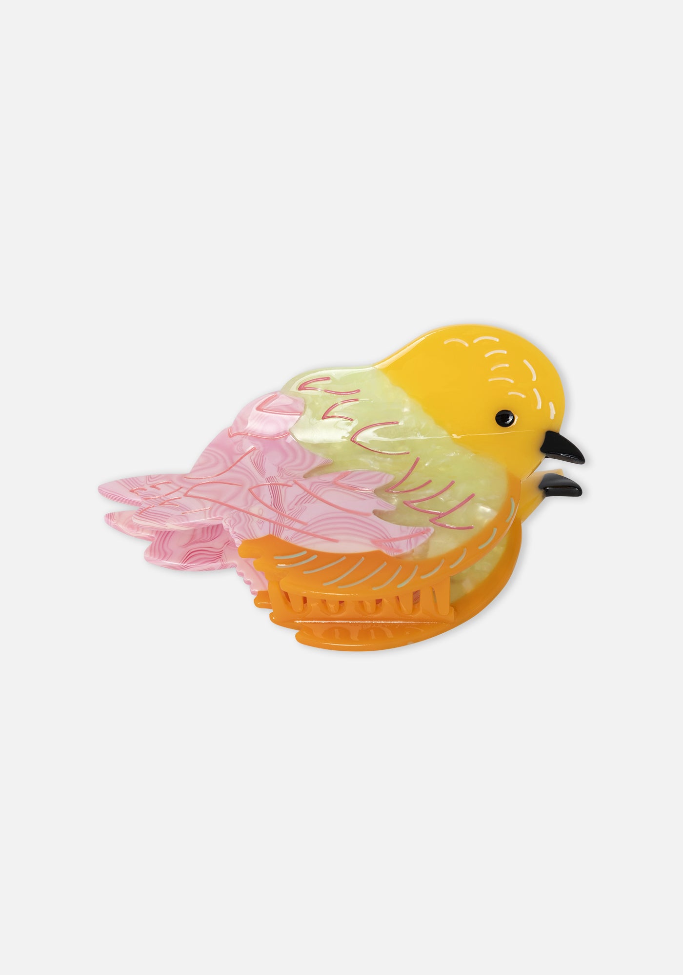 Barrette oiseau Rose