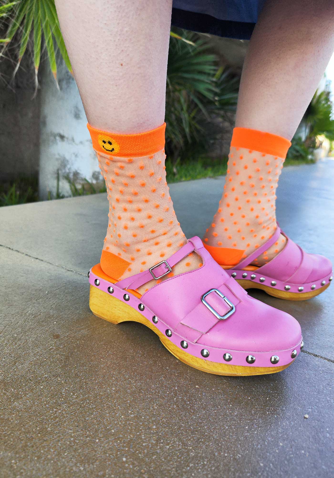 Chaussettes Null Orange Fluo