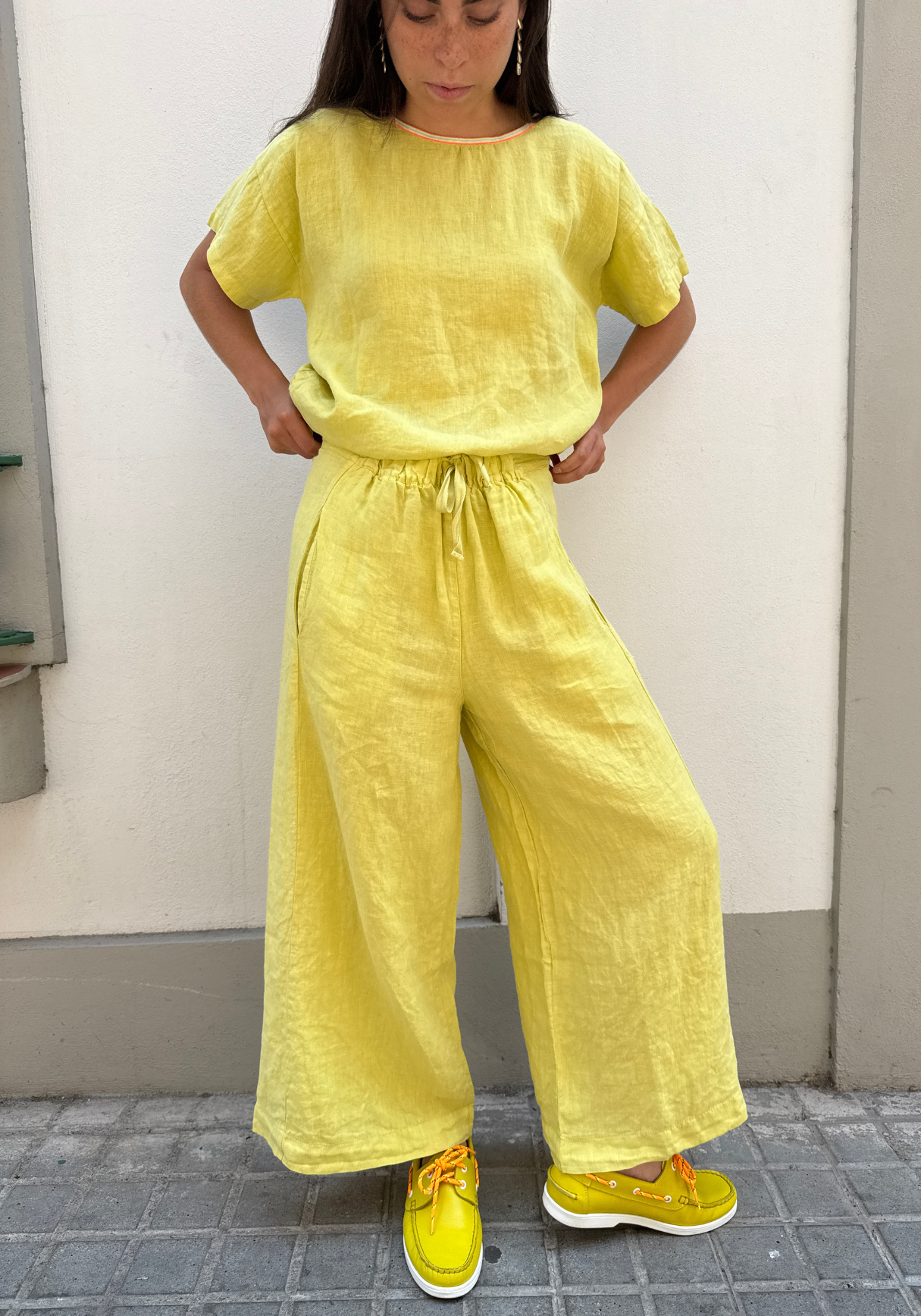 Pantalón Bomba Lino Oro