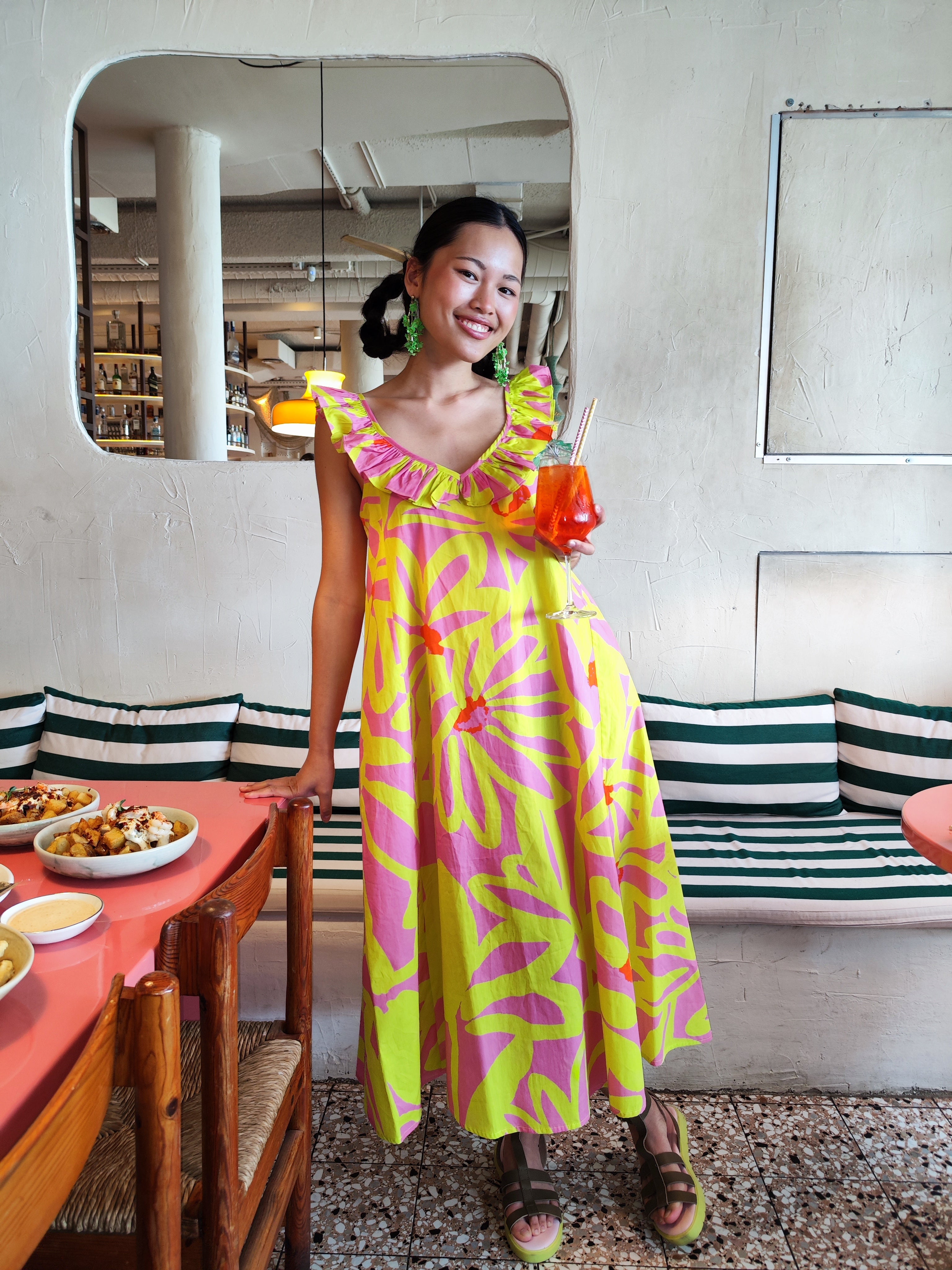 Parra Flowers Yellow Dress