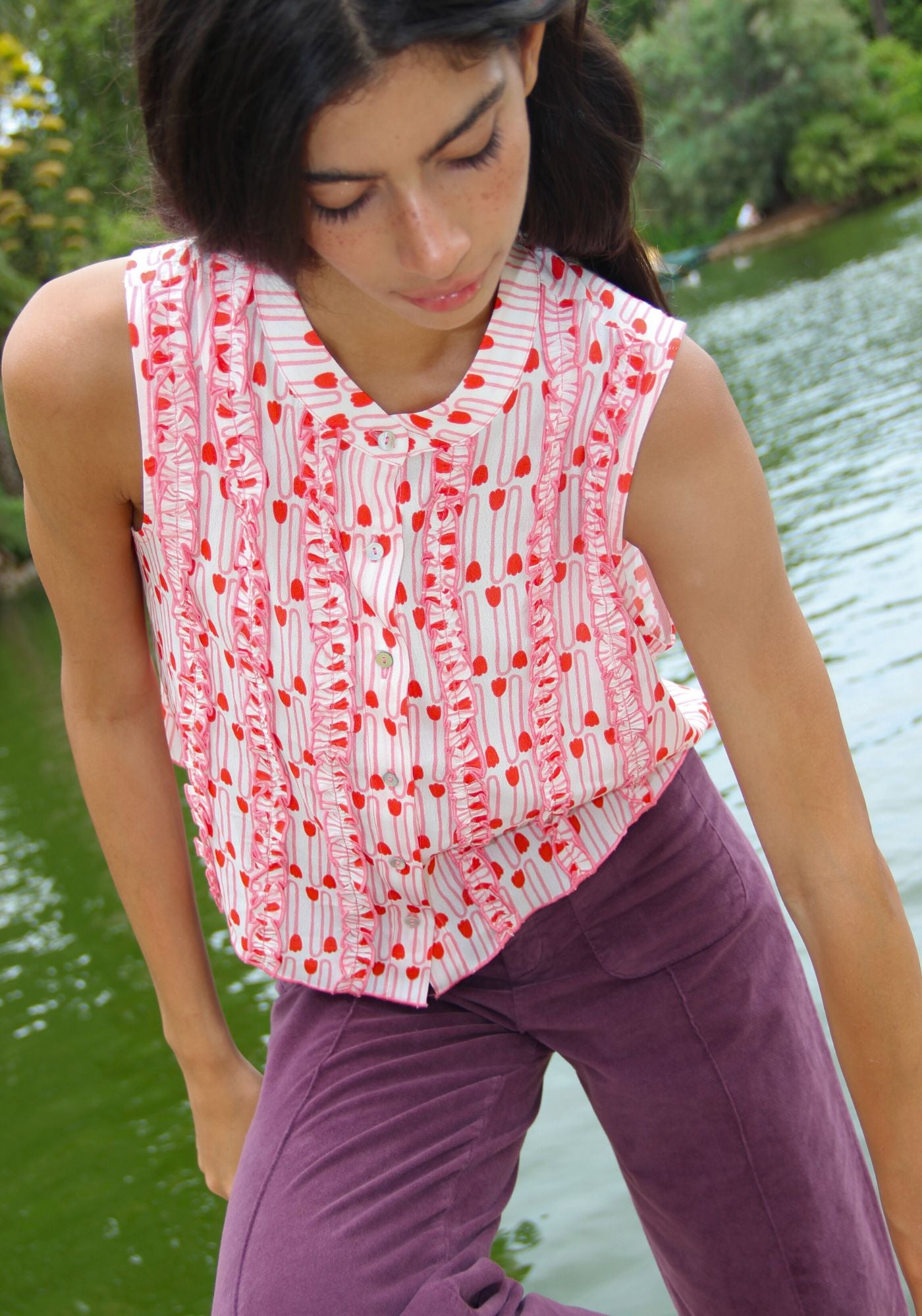 Tulpenbluse Rosa