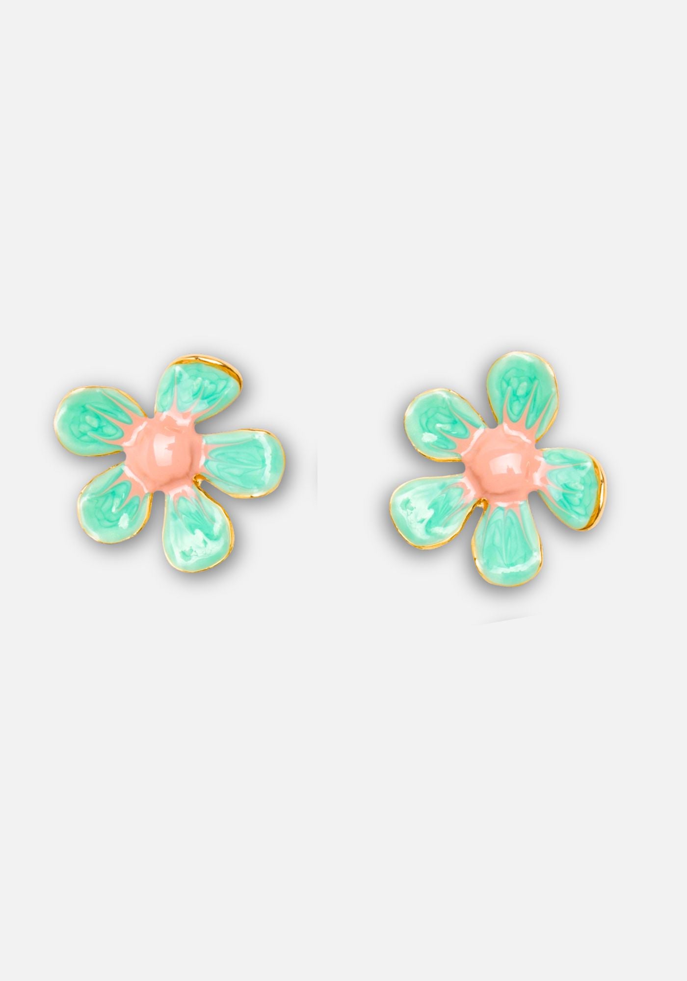 Maxi Turquoise Flower Earrings
