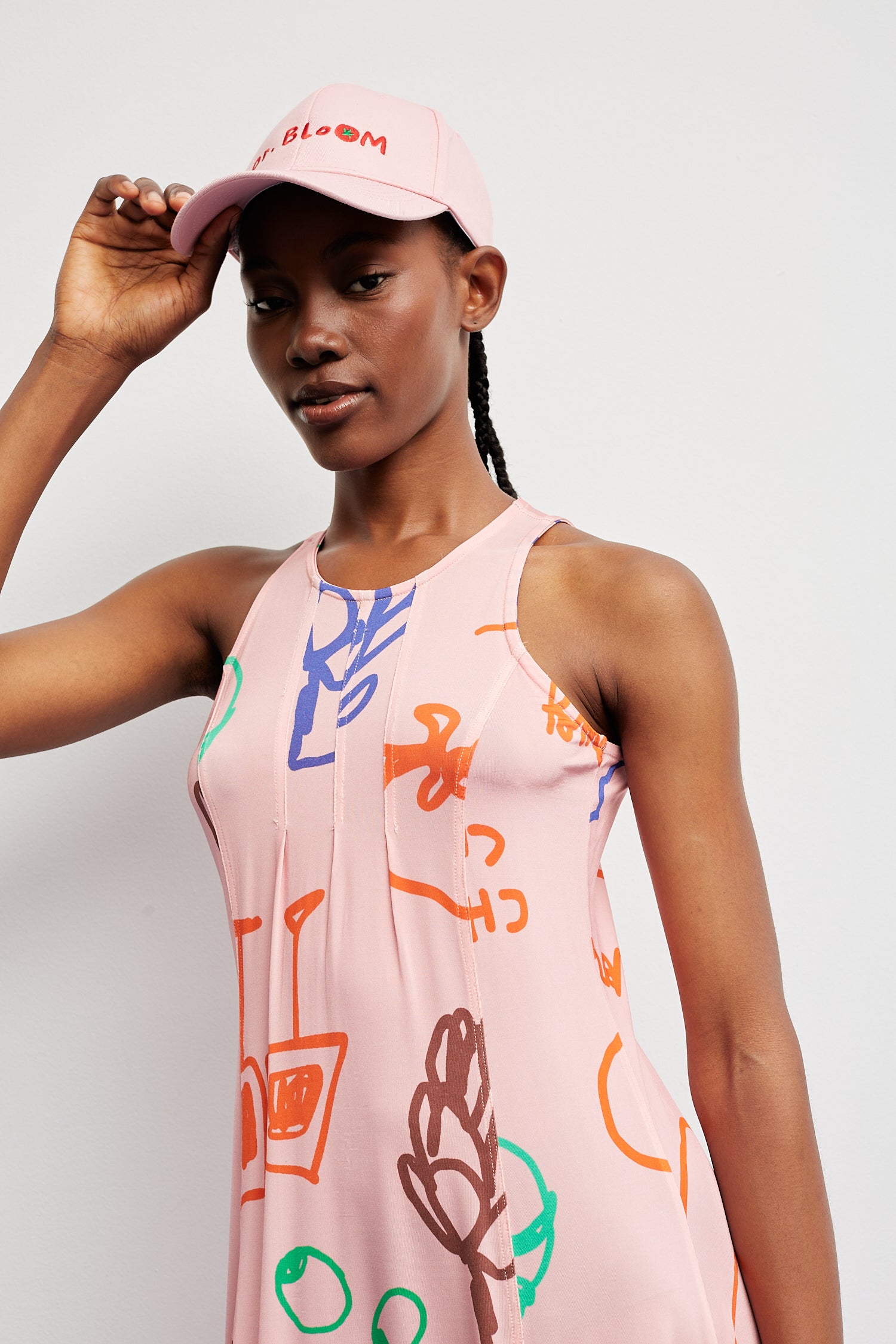 Rosa Crunch-Kleid