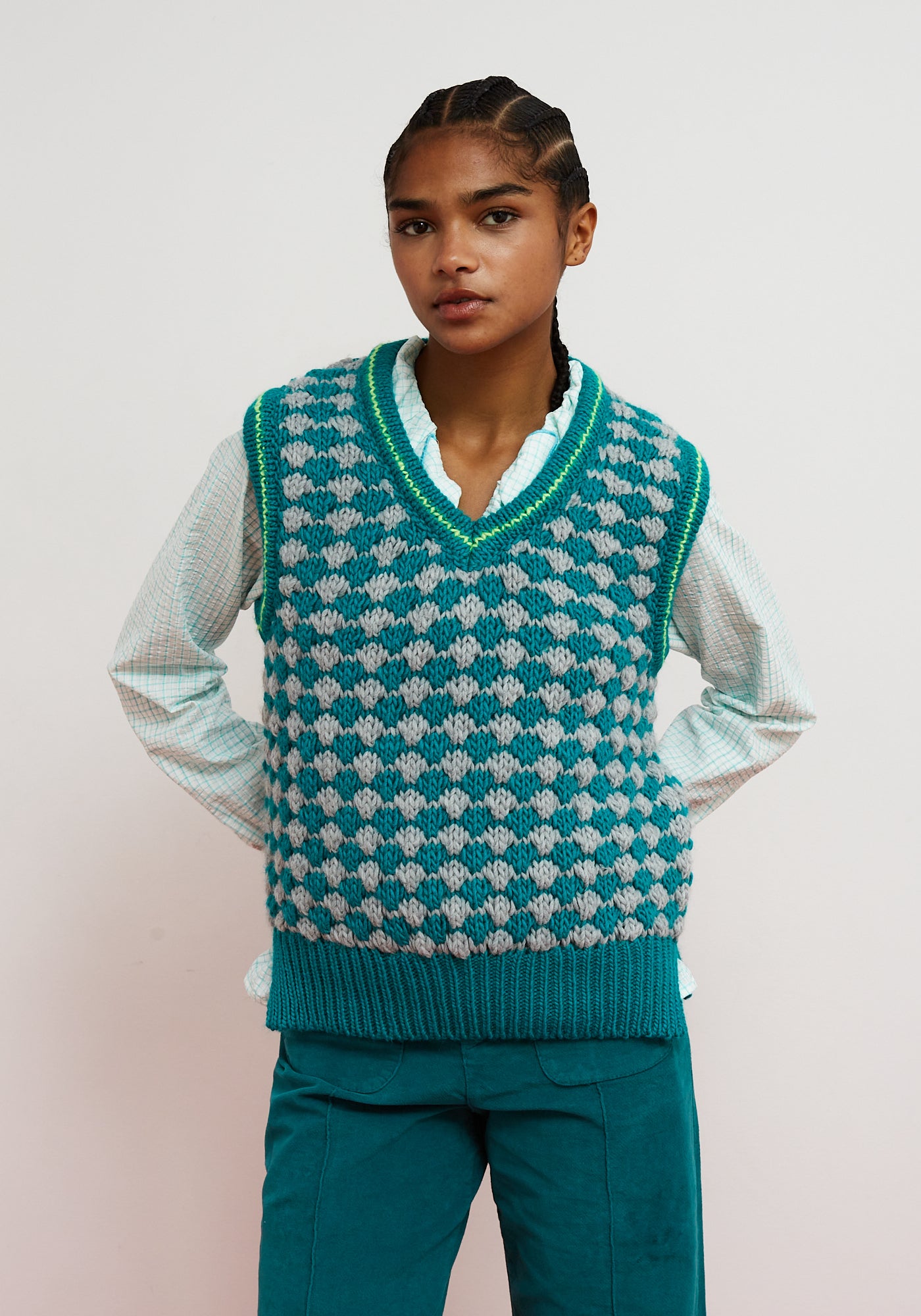 Gilet CrissCross Turquoise
