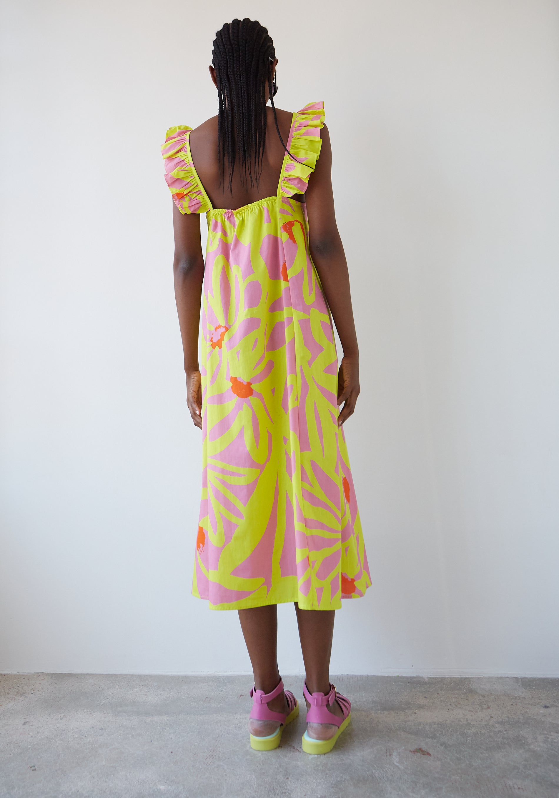 Parra Flowers Yellow Dress