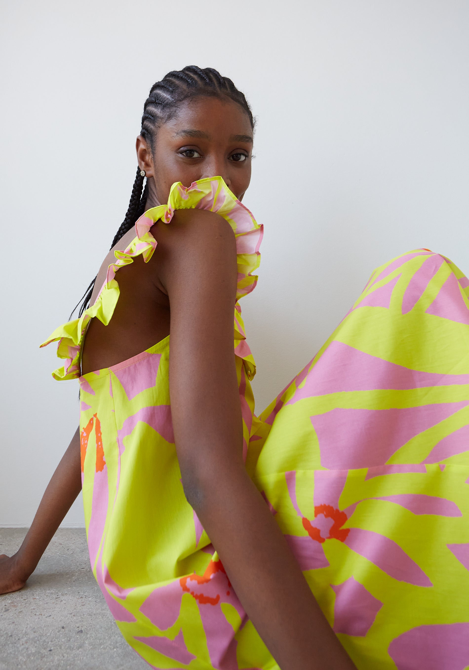 Parra Flowers Yellow Dress