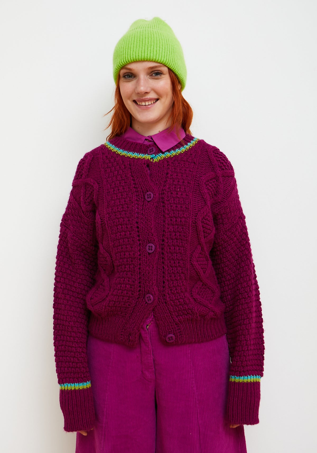 Meadow Cardigan Himbeere