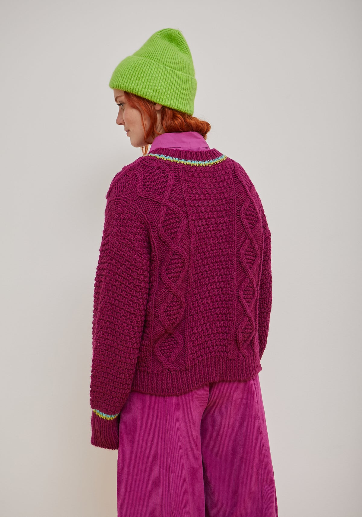 Meadow Cardigan Himbeere