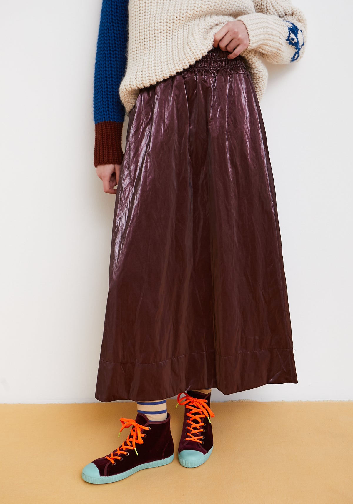 Burgundy Mousse Skirt