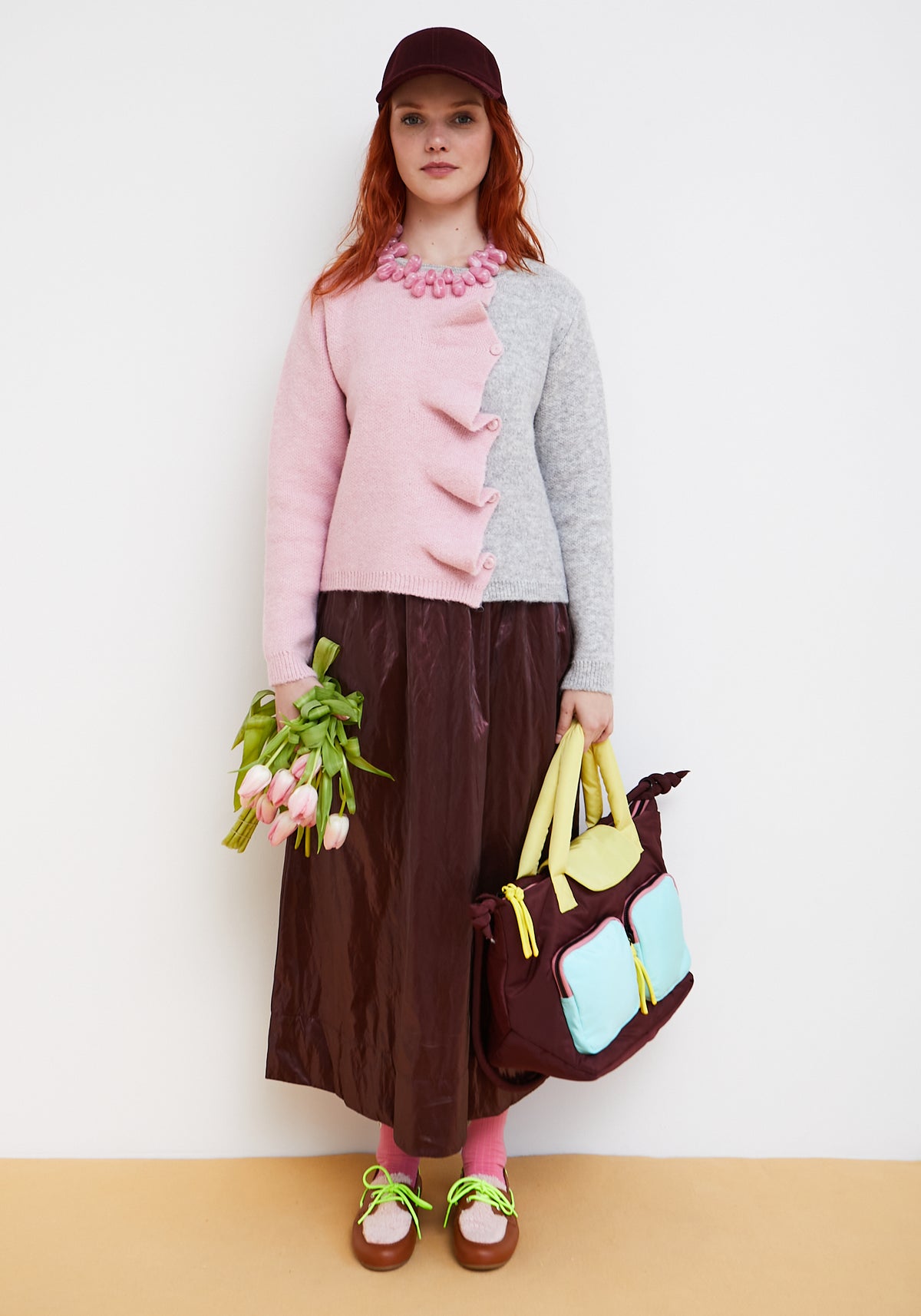 Burgundy Mousse Skirt