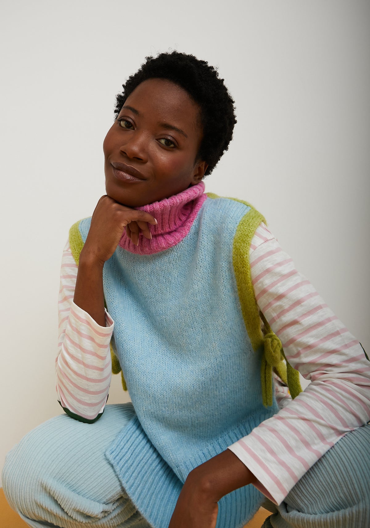 Gilet Maglia Clue Cielo