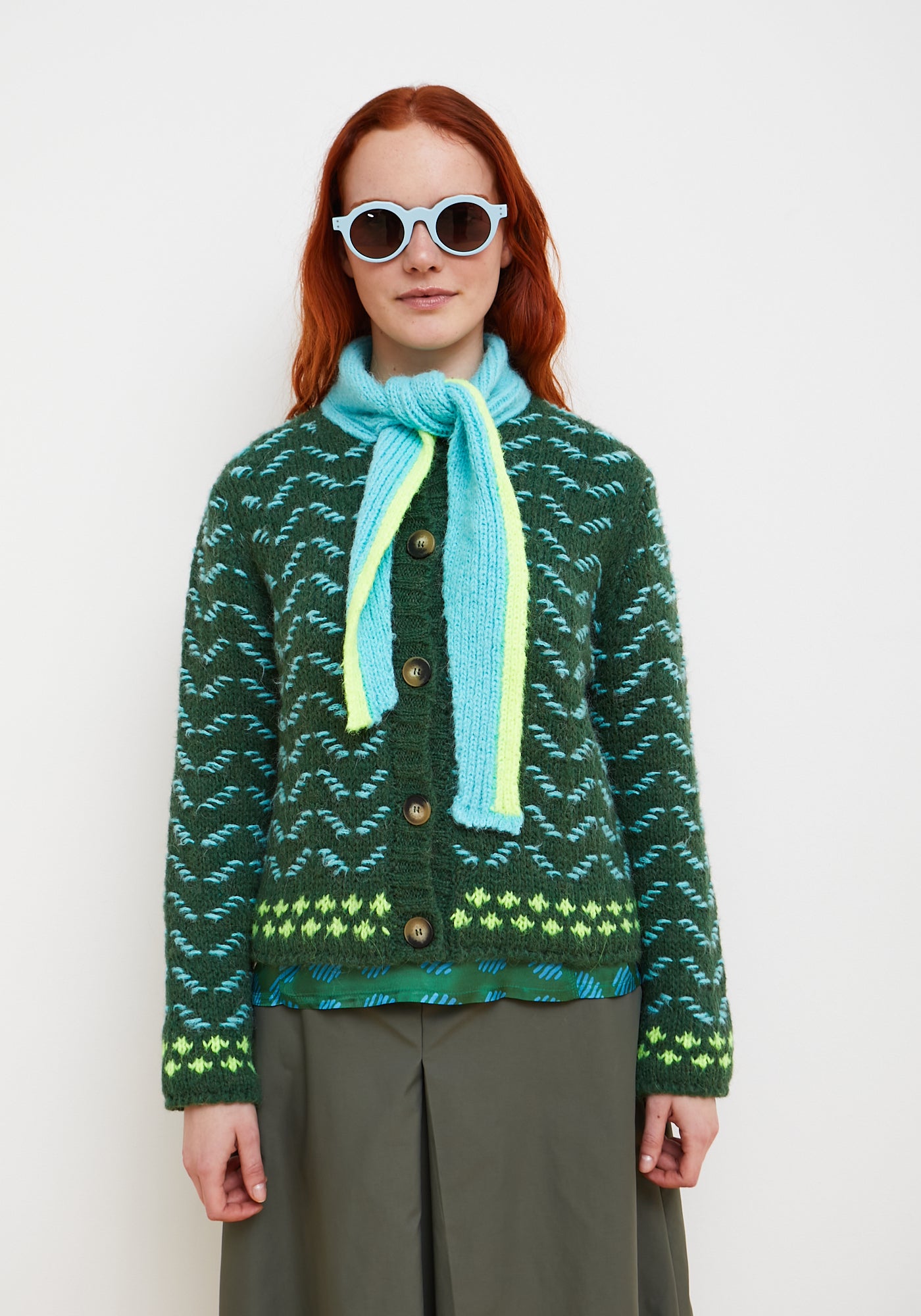 Jersey Cardigan Darling Verde