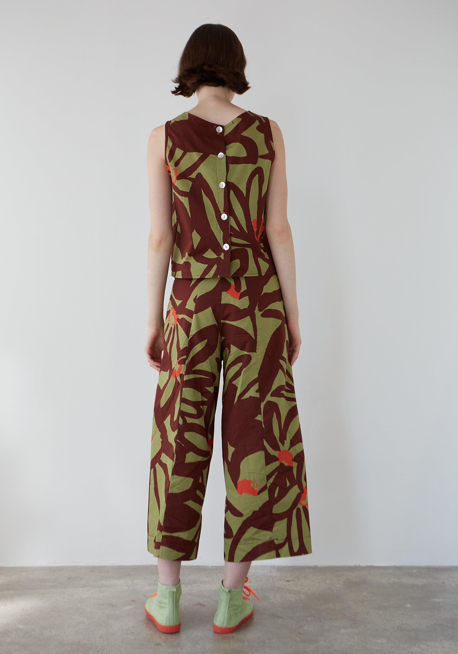 Khaki Flowers Bomba Pants
