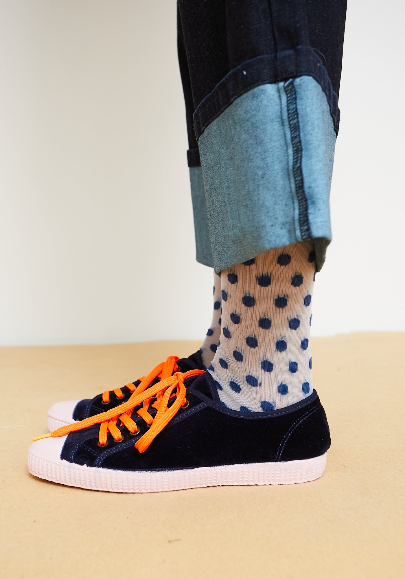 Chaussettes PolkaDot Bleu