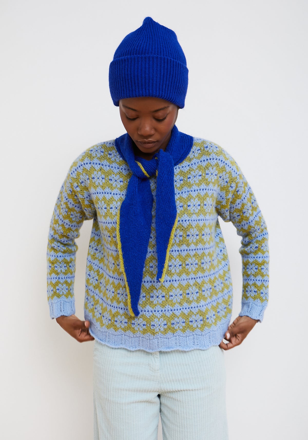 Cowboy Pullover Blau