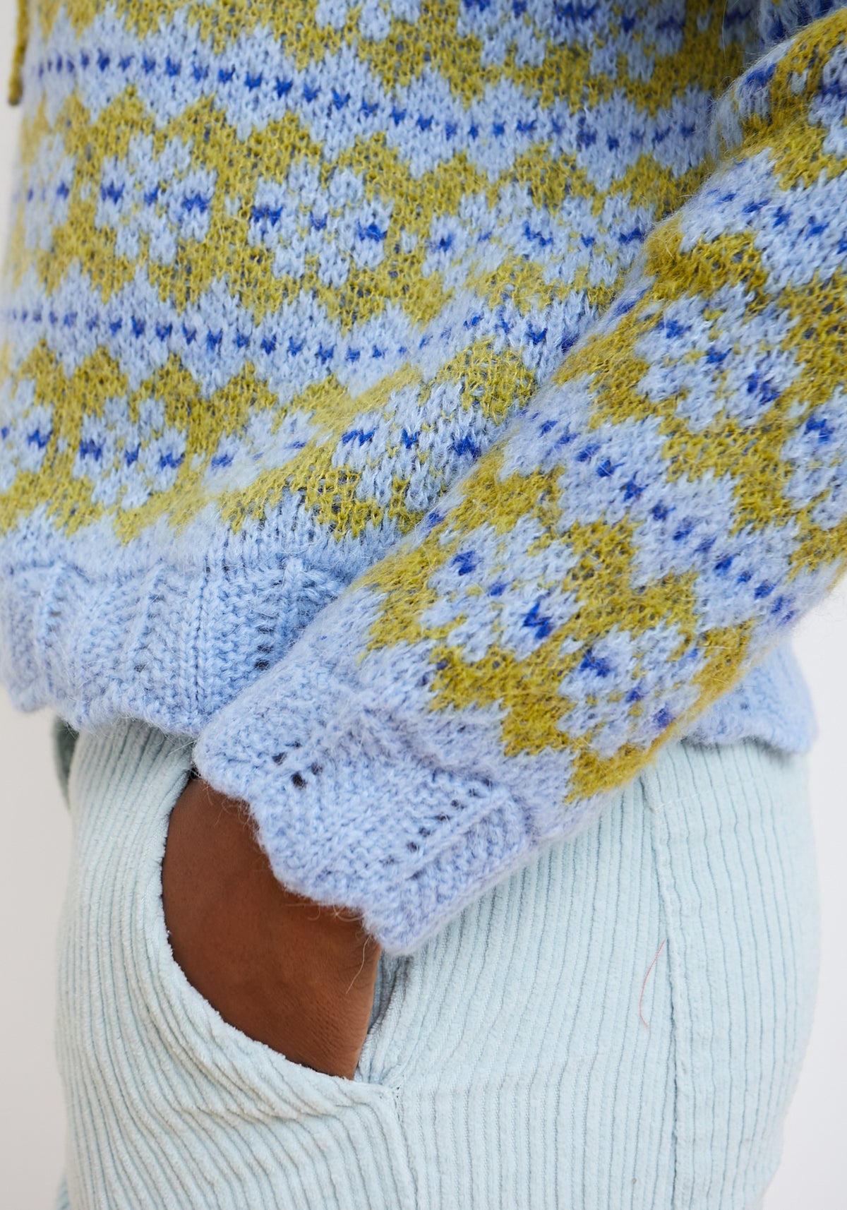 Cowboy Pullover Blau