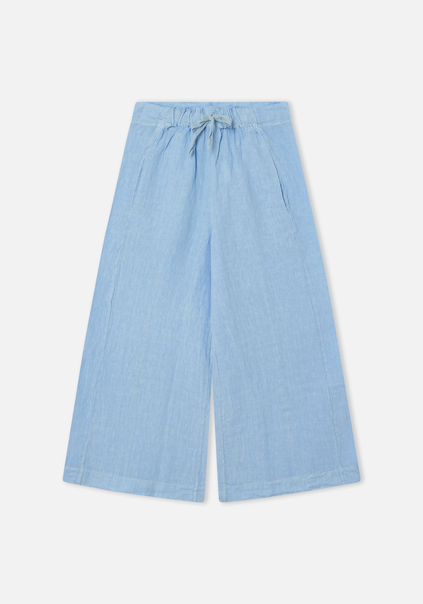 Pantalón Bomba Lino Cielo