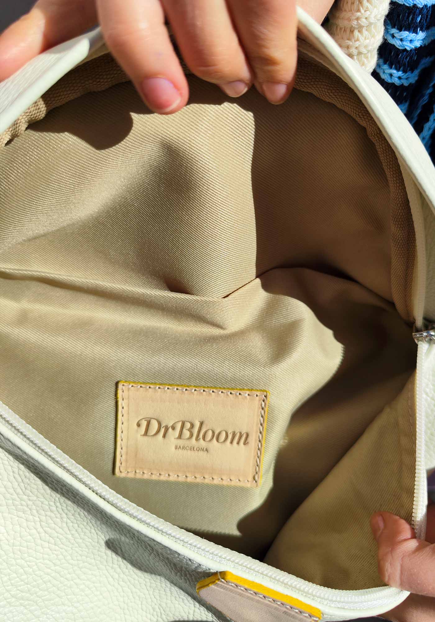 White Leather Fanny Pack