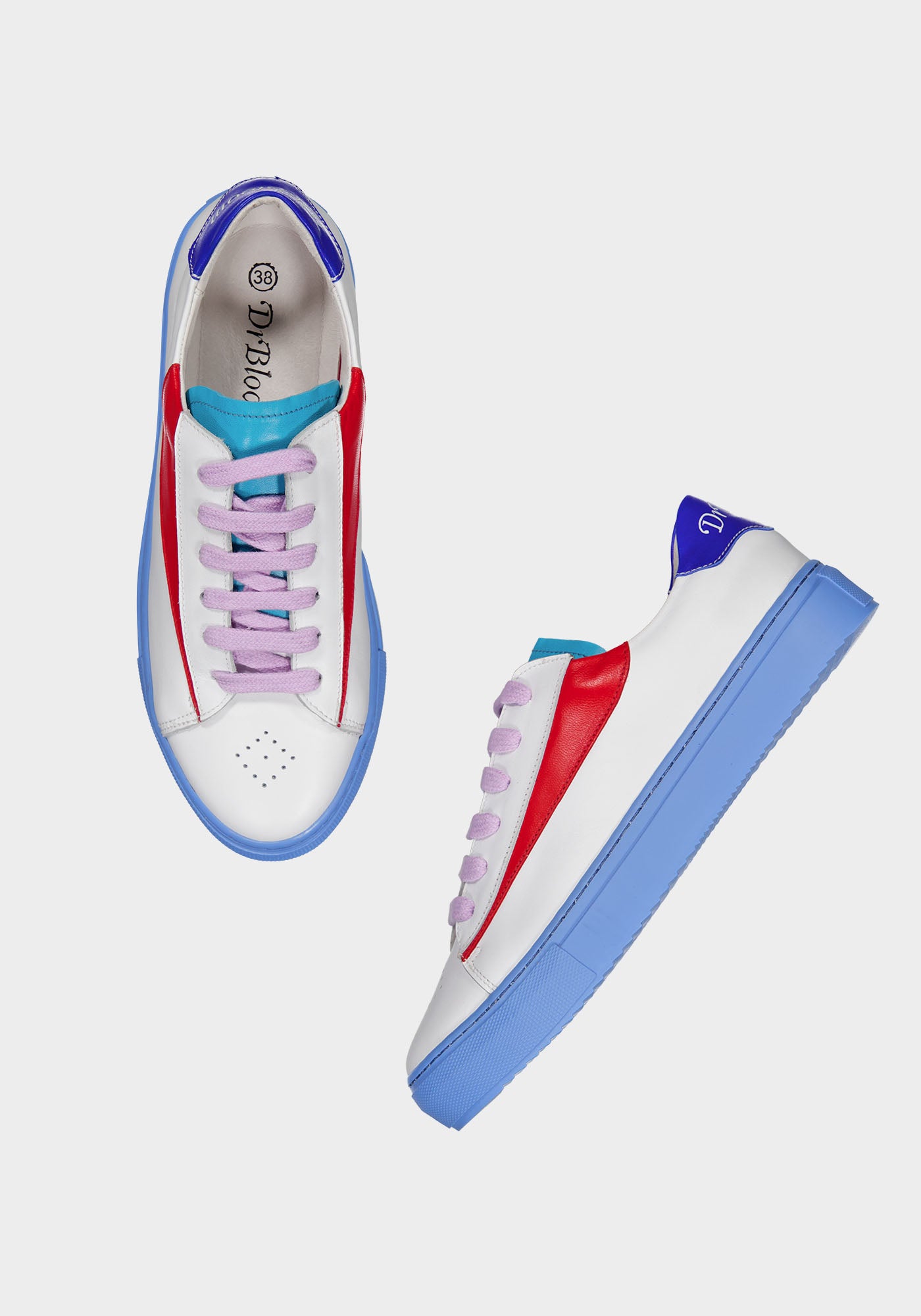 Baskets Vibe Cuir Bleu